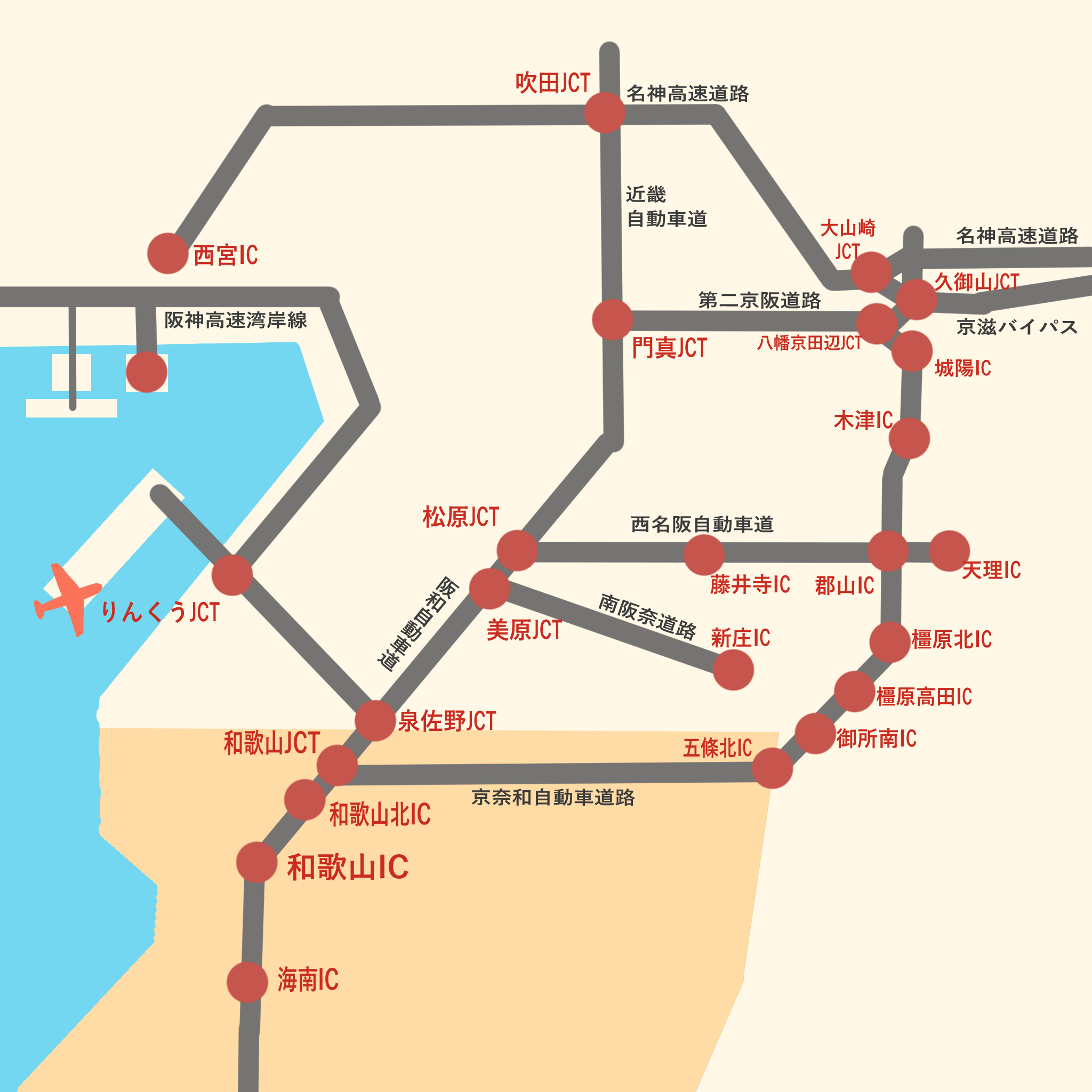 高速道路の略図